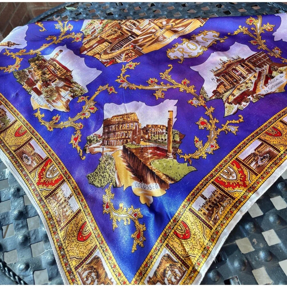 Vintage Roma Italy Scarf